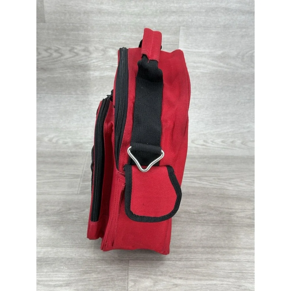 Western Pack Red Black Utility Bag Travel Organizer Lunch Box Style